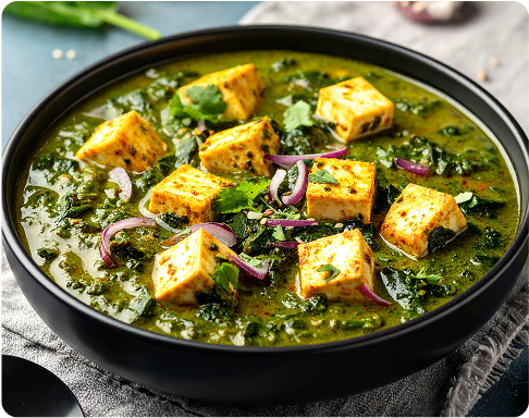 サグとチーズのスパイスカレー